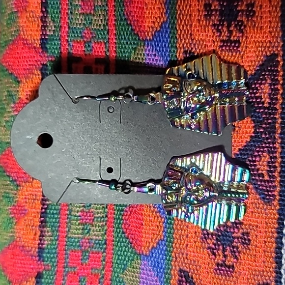 Rainbow Pharaoh Earrings - Picture 1 of 3